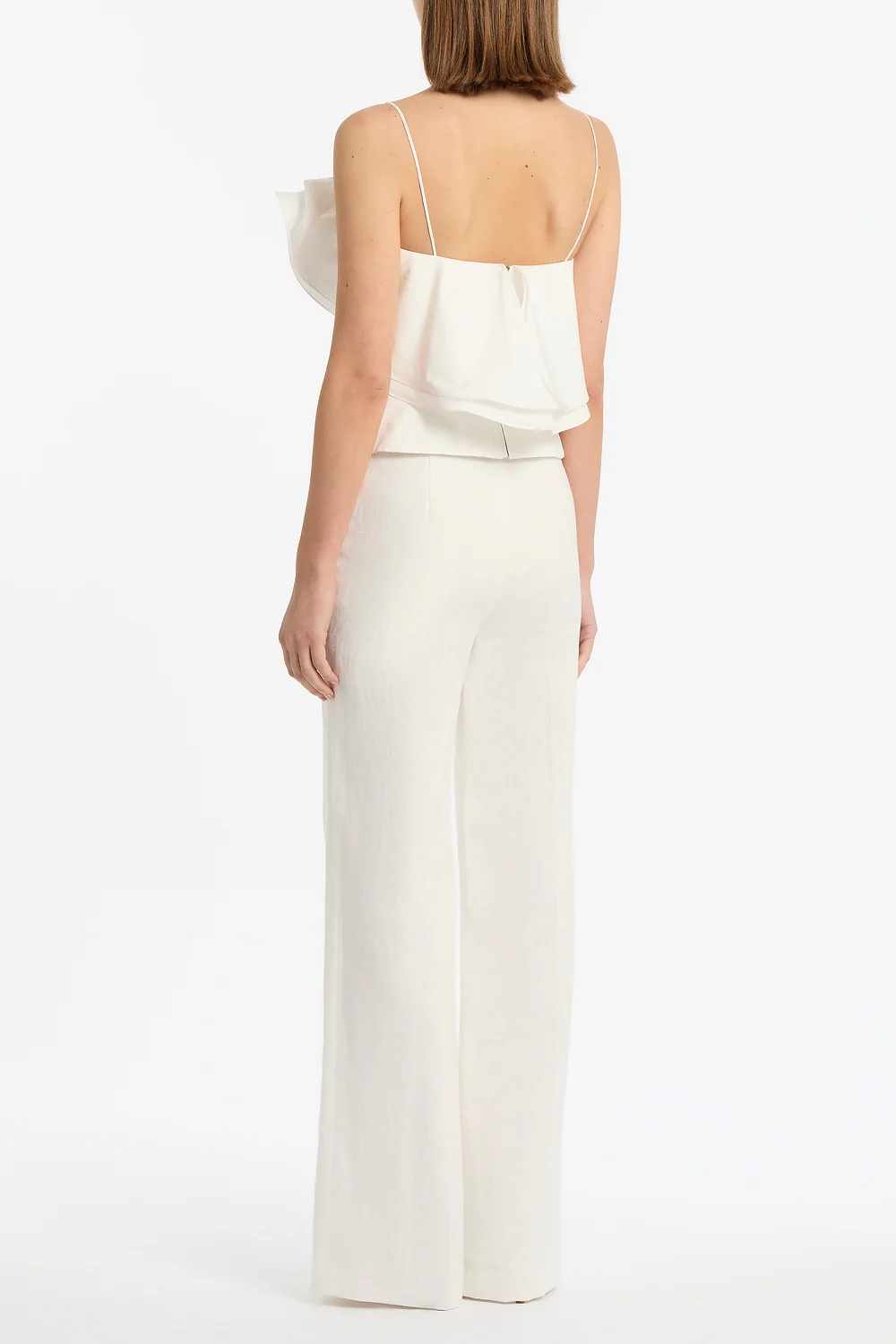 IVORY COTTON TAFFETA FLOWER TOP - Image 3
