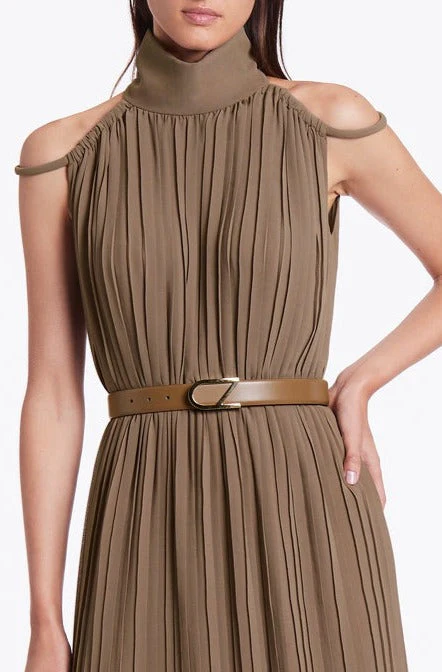 TAN LEATHER CZ LOGO BELT - Image 5